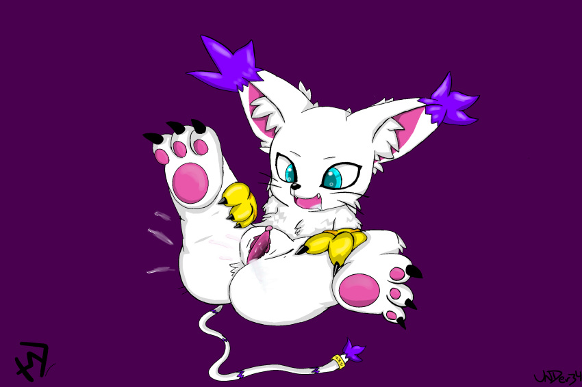 animal_genitalia anthro cateyes digimon furry furry_only gatomon no_humans pussy tagme