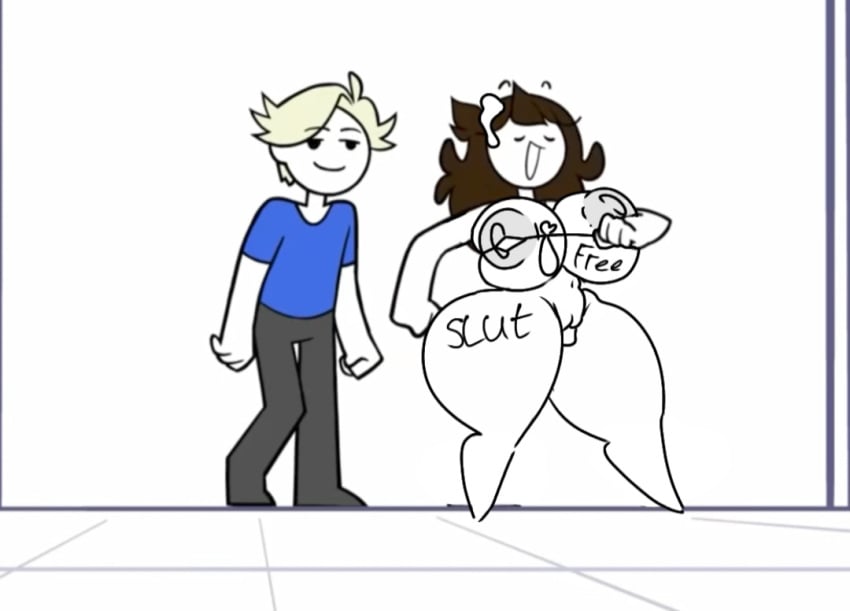 body_writing cum huge_ass huge_breasts jaiden_animations micro_bikini youtube youtuber