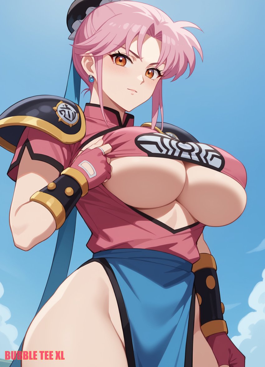 1girls ai_assisted ai_generated anime anime_style dragon_quest dragon_quest_dai_no_daibouken female maam pink_hair