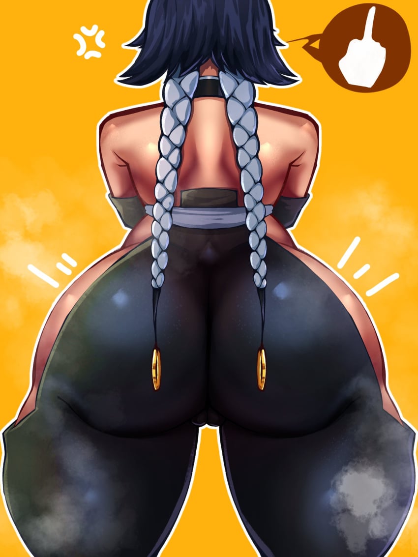 1girls arms_crossed ass big_ass bleach bubble_butt dat_ass fat_ass female female_only huge_ass large_ass penpen_(artist) soifon solo thick_ass thick_thighs thunder_thighs wide_hips