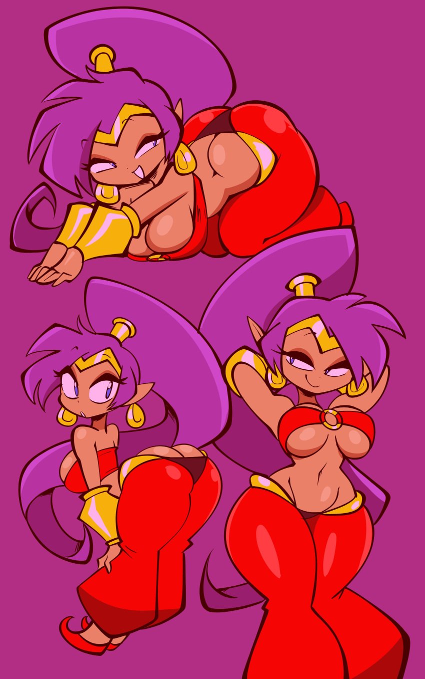 1female 1girls ass breasts female female female_only genie genie_girl girl girl_only jek_korpen shantae shantae_(character) tagme thighs