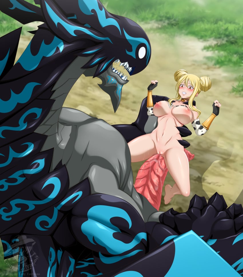 1boy 1girls acnologia bad_end big_breasts captured captured_heroine cow_print defeated defeated_heroine fairy_tail female_human femsub hourglass_figure huge_cock human imminent_rape interspecies lady-fantasma large_breasts larger_male light-skinned_female lucy_heartfilia maledom monster_cock monster_rape nipples rape sex size_difference slim_waist smaller_female tagme teratophilia thick_thighs wide_hips