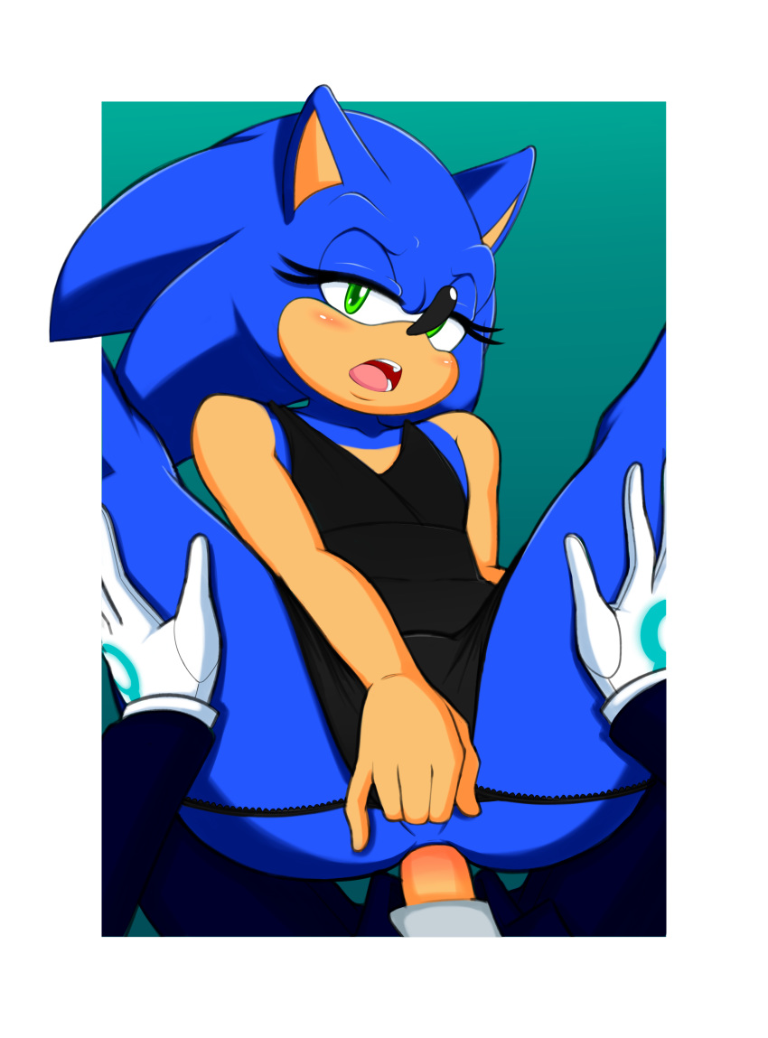 anal black_dress blue_fur crossdressing dress femboy furry girly hedgehog jammiez jammz mammal panties pov sega silver_the_hedgehog sonic_(series) sonic_the_hedgehog trap yaoi