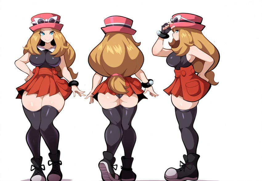 1girls ai_generated alternate_breast_size ass big_ass dat_ass female large_breasts mullon novelai panties pokemon pokemon_xy reference_sheet serena_(pokemon) solo solo_female solo_focus thick_thighs voluptuous voluptuous_female wide_hips