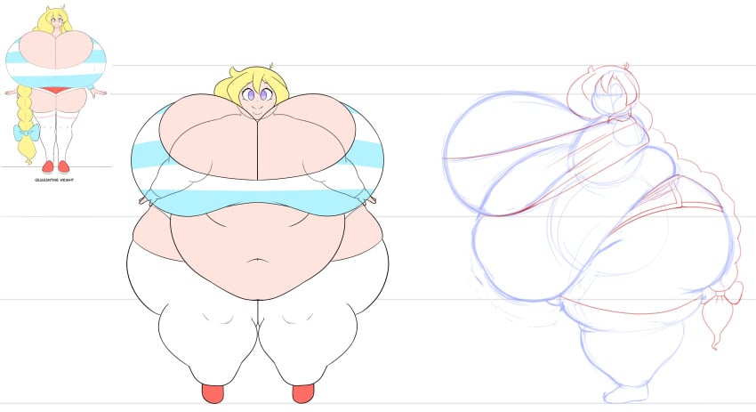 bbw big_breasts breasts cassie_(theycallhimcake) cleavage female huge_breasts kantuspaints kantuspaintsinsanity morbidly_obese overweight tagme theycallhimcake thick_thighs wide_hips