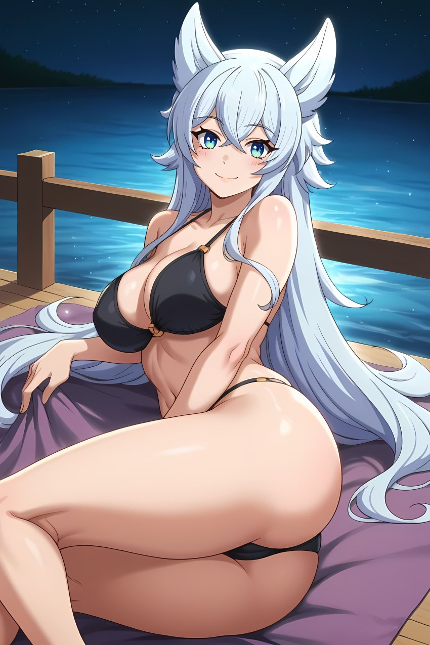 ai_generated bikini candid chillin ecchi female fenrys girl lingerie lv2_kara_cheat_datta_motoyuusha_kouho_no_mattari_isekai_life pinku pinku.ai pinkuai sexy wallpaper