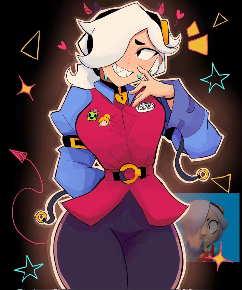 big_ass big_breasts big_thighs brawl_stars colette_(brawl_stars) gerbyy224 thighs white_hair