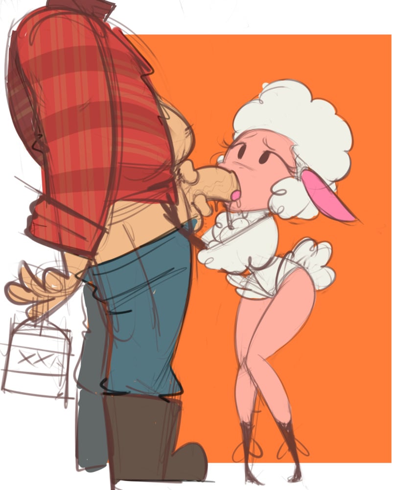 anthro caprine faceless_male fellatio female filthypally furry human human_on_anthro leggy_lamb male male_human/female_anthro male_on_anthro mammal oral sex sheep sheep_wrecked straight