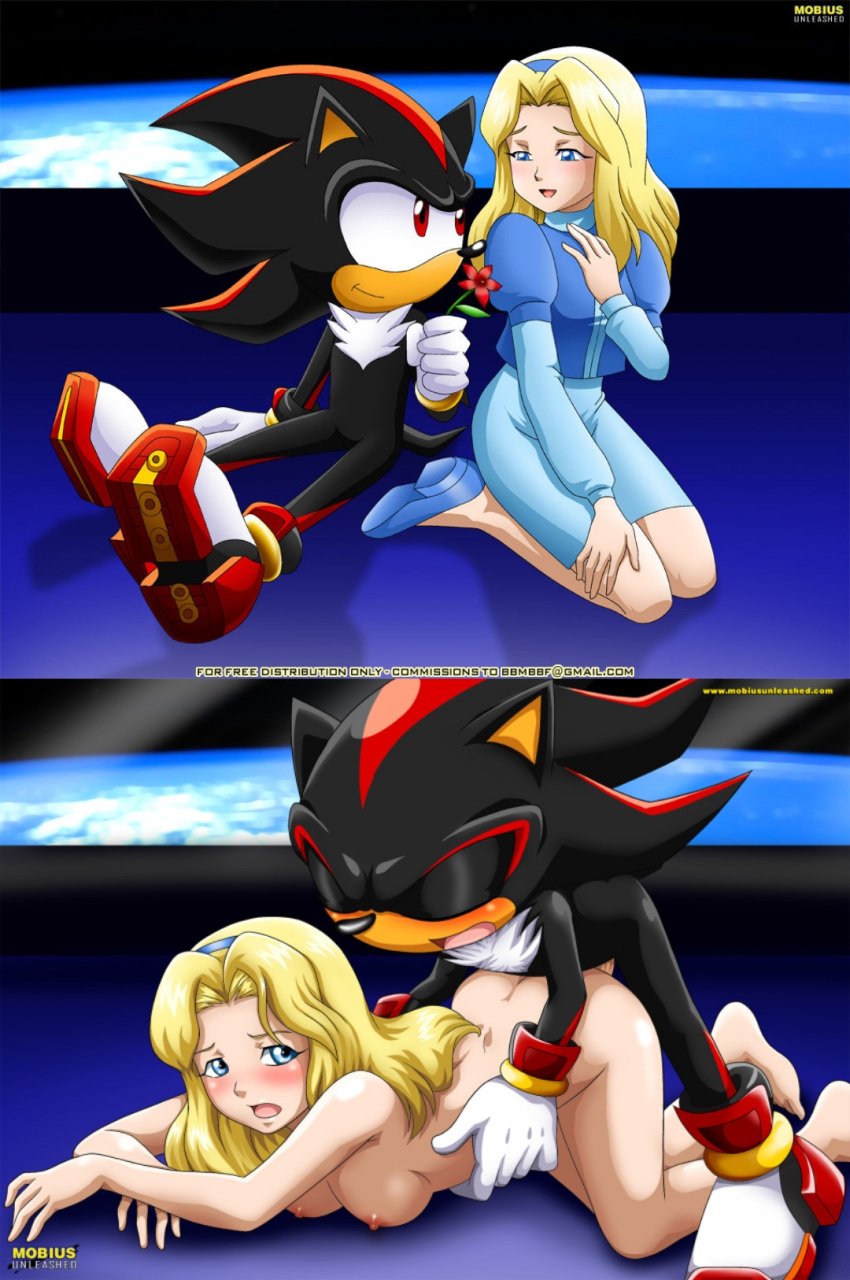 1boy 1girls bbmbbf interspecies male maria_robotnik mobius_unleashed palcomix sex shadow_the_hedgehog sonic_(series)