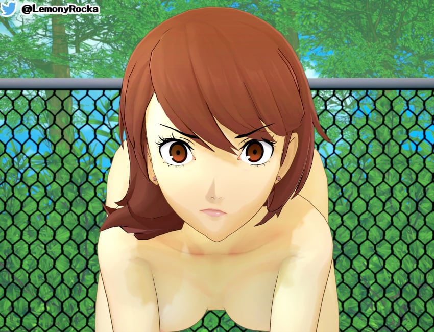 atlus brown_eyes brown_hair female lemonyrocka light-skinned_female light_skin outdoors outside persona persona_3 short_hair yukari_takeba