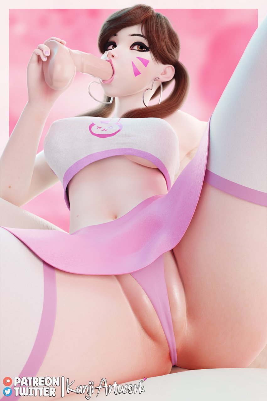 1girls 3d artist_signature big_earrings blizzard_entertainment brown_eyes brown_hair d.va dildo dildo_in_mouth earrings eyeliner facial_markings female female_only heart_earrings kanjiartwork kanjihentai looking_at_viewer makeup navel no_bra overwatch overwatch_2 panties pink_panties school_uniform schoolgirl self_upload sitting skirt solo solo_female spread_legs stockings thighs twintails underboob upskirt white_stockings