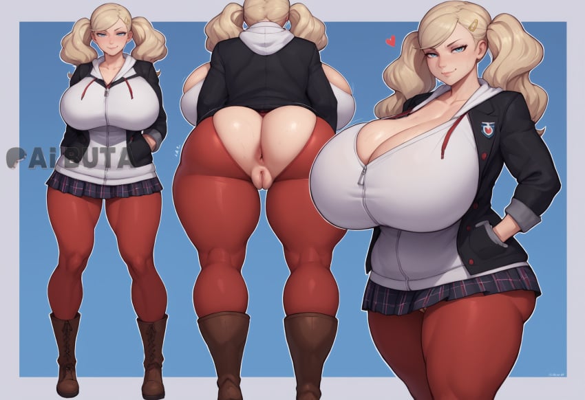 1girls ai_generated aibuta alternate_body_type alternate_breast_size alternate_costume ann_takamaki ass athletic athletic_female big_ass big_breasts big_butt blonde_hair blue_eyes boobs breasts breasts_bigger_than_head butt character_sheet child_bearing_hips curvaceous curves curvy curvy_body curvy_female curvy_figure curvy_hips female female_only gigantic_ass gigantic_breasts hi_res high_resolution highres hips hips_wider_than_shoulders hourglass_figure huge_ass huge_boobs huge_breasts huge_butt massive_breasts massive_thighs persona persona_5 shiny_skin skull_crushing_thighs solo solo_female solo_focus stable_diffusion thick_ass thick_thighs thighs tits twintails voluptuous voluptuous_female wide_hips