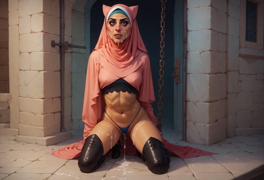 ai_generated arabian chained cum female hijab muslim sex