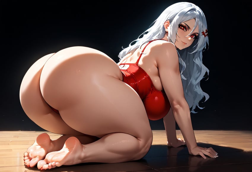 1girls ai_generated ass ass_bigger_than_head ass_focus big_ass breasts dat_ass doggy_style dumptruck_ass erispheria female female_only goddess hair_ornament huge_ass large_breasts long_hair looking_at_viewer nude red_eyes thick_thighs twitch twitter virtual_youtuber voluptuous voluptuous_female vtuber white_hair youtube youtube_hispanic