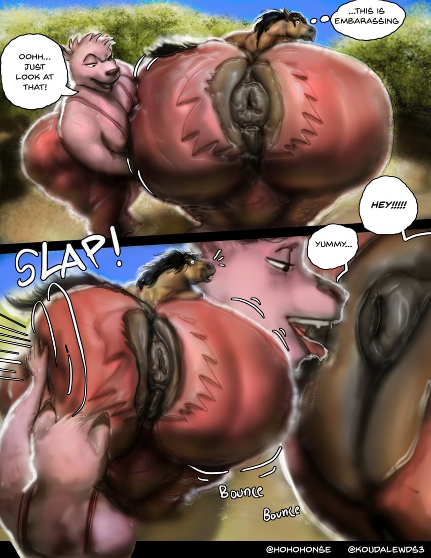 anthro anus big_ass big_ass_(male) big_butt farm hohohonse huge_ass huge_butt imminent_rimming