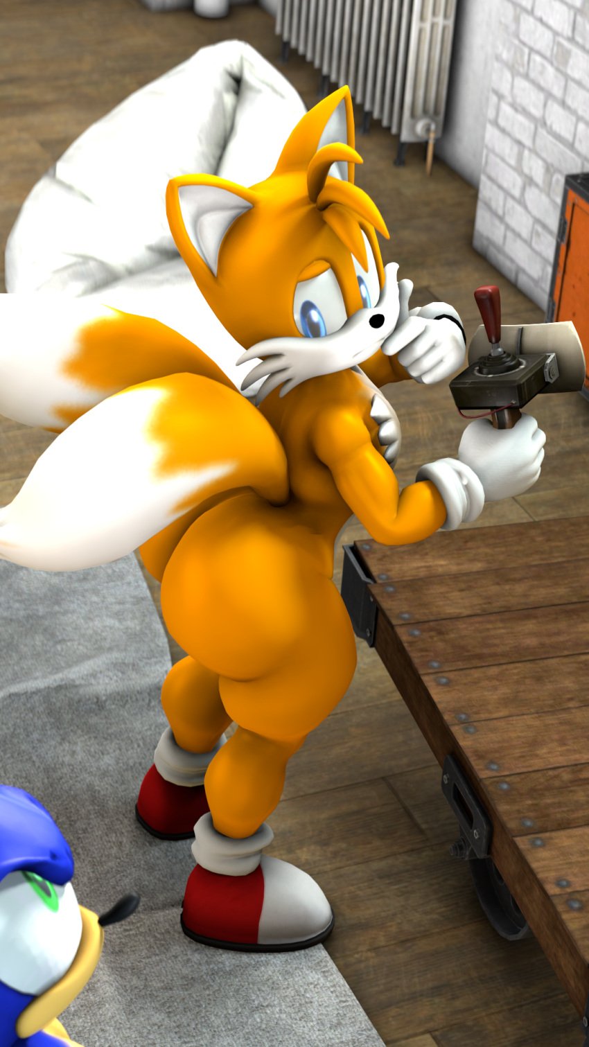 2boys 3d 3d_(artwork) anthro ass big_ass big_butt blue_body blue_fur bubble_ass bubble_butt digital_media_(artwork) femboy footwear furry gay handwear_and_footwear_only huge_ass huge_butt male male_only miles_prower mostly_nude remake sfm sonic_(series) sonic_the_hedgehog source_filmmaker tails tails_the_fox thick thick_ass thick_thighs yakuzi27 yaoi yellow_body yellow_fur