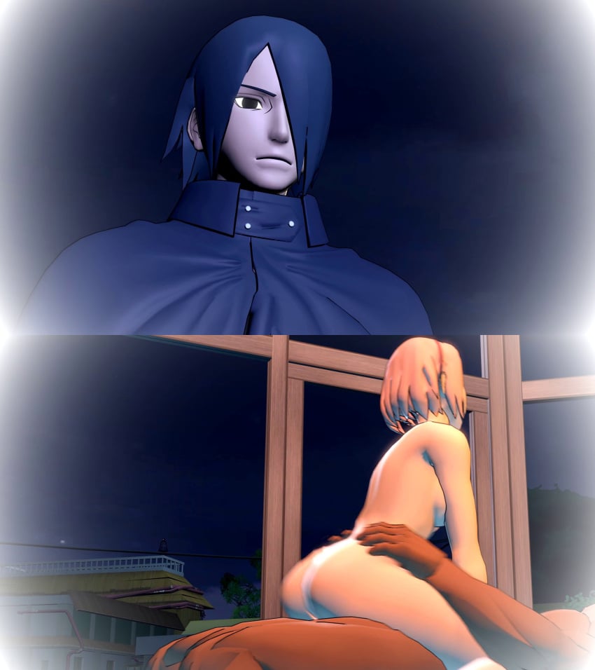 1girls 2boys 3d 3d_(artwork) affair artist_request ass betrayal black_eyes blue_hair bob_cut boruto:_naruto_next_generations butt canon_couple cape caught caught_in_the_act cheating cheating_wife completely_naked completely_naked_female completely_nude completely_nude_female completely_nude_male couple cowgirl_position dark-skinned_male dark_skin hair_over_one_eye hairband hand_on_hip haruno_sakura hi_res high_resolution highres hip_grab husband_and_wife indoors interracial kunoichi light-skinned_female light-skinned_male light_skin lying lying_on_back married_couple mature mature_female mature_male medium_hair milf muscles muscular muscular_male naked naruto naruto_(series) netorare night night_sky ntr nude nude_female nude_male on_back pale-skinned_female pale-skinned_male pale_skin peeping peeping_tom petite pink_hair raikage sakura_haruno sasuke_uchiha shonen_jump shoulder_length_hair shounen_jump shueisha sitting sitting_on_lap sitting_on_penis sitting_on_person small_breasts stealth_sex straddling thighs uchiha_sasuke very_high_resolution voyeur voyeurism watching watching_from_afar watching_sex weekly_shonen_jump weekly_shounen_jump window