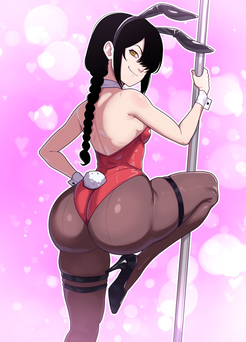 1girls big_ass black_hair black_heels black_high_heels bottom_heavy braid braided_hair braided_ponytail brat bratty bubble_ass bubble_butt bunny_ears bunny_girl bunnysuit chainsaw_man curvaceous curvy curvy_figure dat_ass fat_ass female_brat female_only fembrat flat_chest flat_chested flat_n_thick freshnsfw heels high_heels high_resolution huge_ass huge_thighs large_ass looking_at_viewer looking_back mesugaki nayuta_(chainsaw_man) orange_eyes pantyhose pole pole_dancing pose round_ass shortstack small_breasts stripper_pole tagme thick thick_ass thick_thighs thighs tight_clothing very_high_resolution wide_hips yellow_eyes