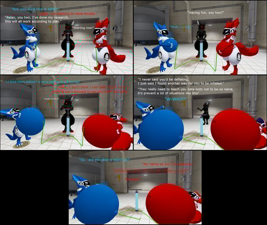 afurryaltnsfw ambiguous_gender anthro belly claws duo feet fingers fluffy fur gender group hair handpaw hi_res inflation inner leaning liquid machine male nude paws protogen relaxing solo tail toes tongue trio tuft visor