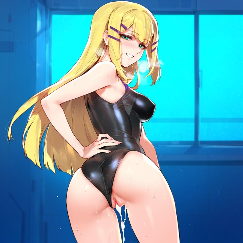 absurd_res absurdres after_sex after_vaginal ai_generated blonde_hair blush color creampied cum cum_in_pussy cum_inside cum_overflow cumdrip darklust female gundam gundam_00 hi_res high_resolution highres human large_breasts louise_halevy motion_blur motion_lines novelai self_upload semen semen_in_vagina speed_lines sweat tagme uncensored