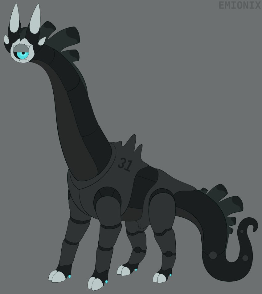2024 31_(emx) 4_ears absurd_res animal_genitalia artist_name black_body black_sclera blue_eyes cloven_hooves dewclaw_hooves emionix feral flat_colors genitals grey_background grey_body hi_res hooves lidded_eyes long_neck long_tail machine male markings medial_ring megalurker mouthless multi_ear nonbinary_(lore) noseless omnitope quadruped robot segmented_legs segmented_neck segmented_tail sheath simple_background solo standing tail text thick_neck thick_tail three-quarter_view toony unguligrade unusual_ears very_long_neck white_markings