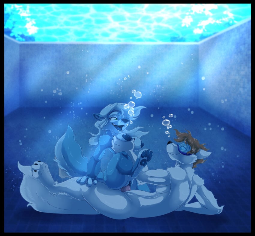 asphyxiation barefoot bloodoodles breathplay drowning feet furry pool submerged tagme underwater underwater_sex water
