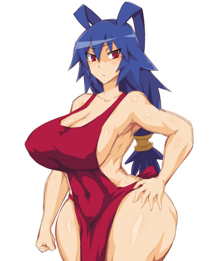 apron apron_only breasts cleavage disgaea disgaea_d2 laharl laharl-chan large_breasts nippon_ichi_software thick_thighs thighs