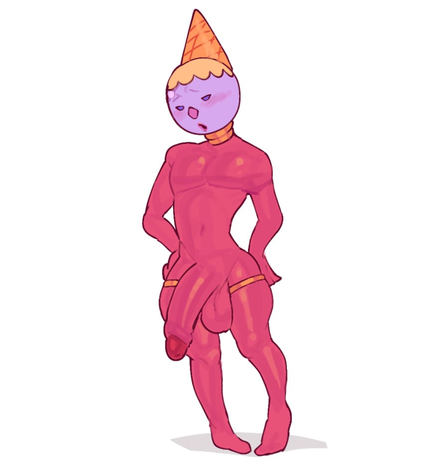 adventure_time big_penis blush femboy gumball_guardian humanoid ice_cream_cone lilacfl male penis self_upload twink