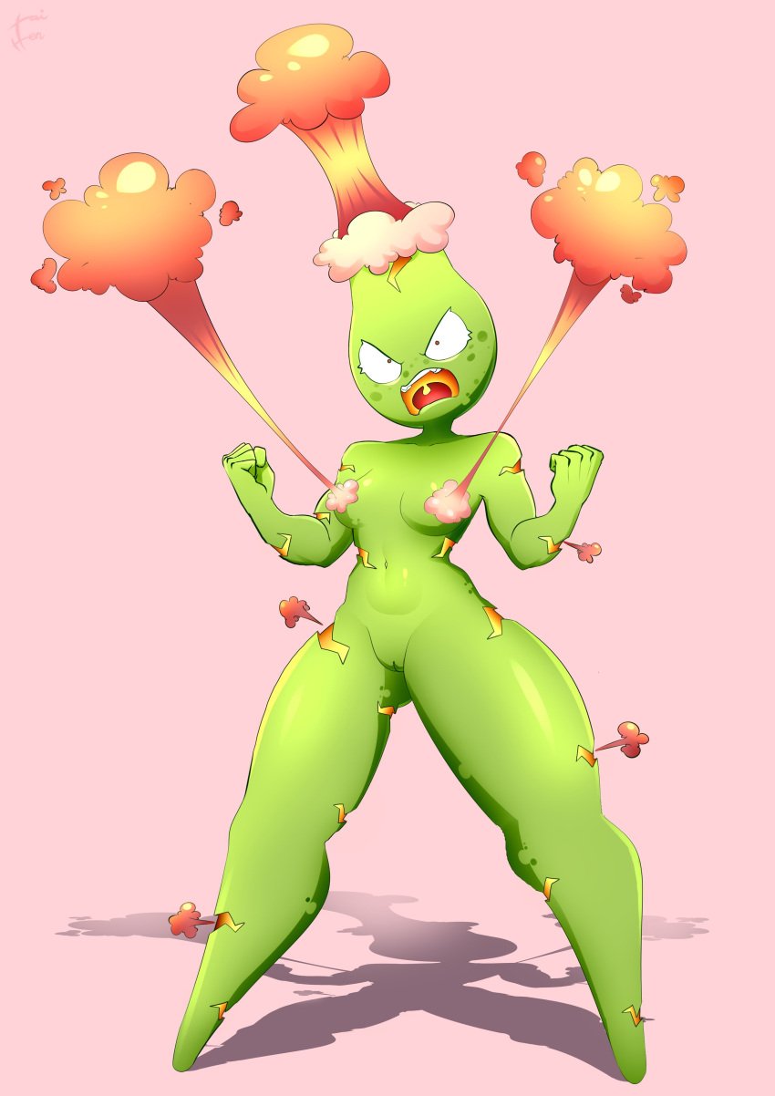 1girls breasts female female_focus female_only lava_guava_(pvz) naked naked_female plants_vs_zombies tagme tagme_(character) taihen_(artist)