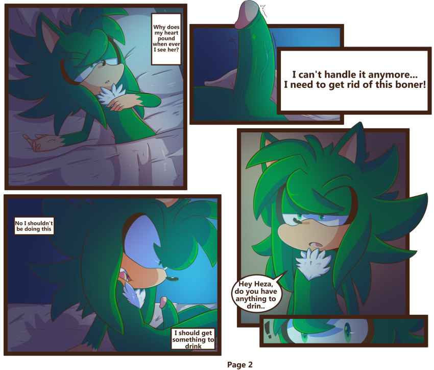 angel_the_hedgehog bed comic english_text hearlesssoul hedgehog lying mammal nude on_back penis solo sonic_(series) text