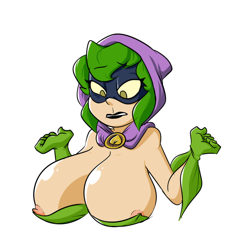 a-gal a-man1502 a_gal1502 agal1502 arthropod big_breasts black_lipstick breasts cleavage female green_eyes green_hair hair hood huge_breasts human humanized jewelry minstlu minstlu_oc nila_(minstlu) nipple_slip nipples plant plant_girl porn