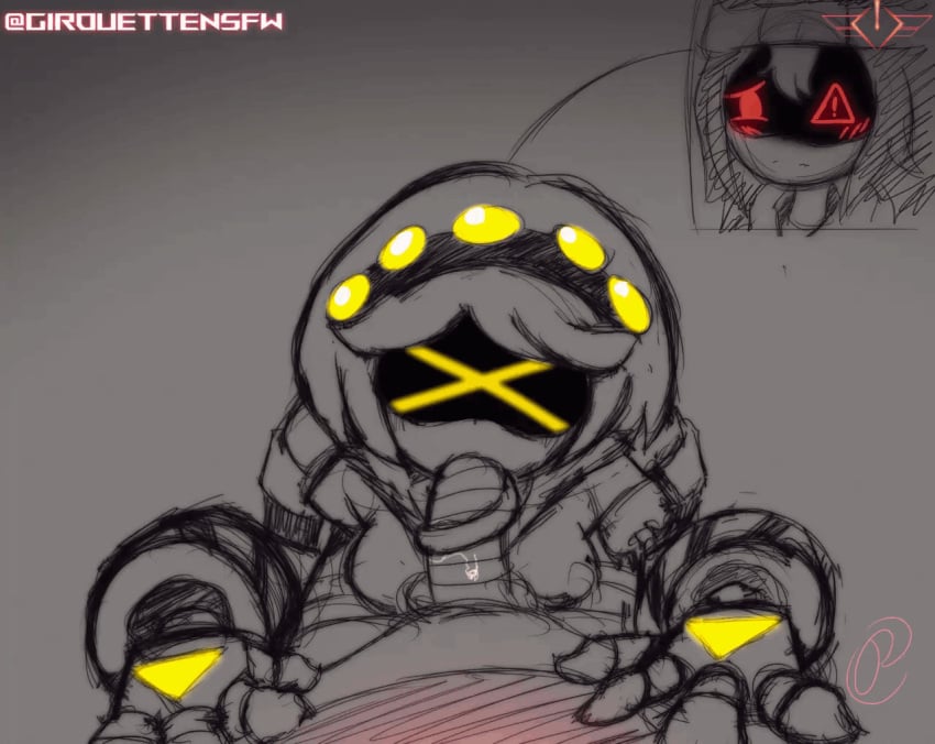 1boy 1boy1girl 1girls animated blowjob blush_lines disassembly_drone female gif glitch_productions grey_background hands_on_hips male male/female murder_drones original_character red_eyes robot robot_boy robot_girl short_hair tagme tail_wagging tongue_around_penis tongue_wrap v_(murder_drones) visor worker_drone