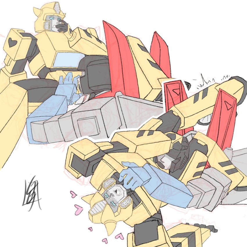 2boys alien alien_humanoid blowjob blowjob_face bumblebee_(transformers) doodle fuck_me_eyes gritting_teeth head_between_thighs hearts_around_head hiding_face holding_down holding_head legs_apart legs_spread male nuefass pinning_head robot robot_alien robot_humanoid shaking_legs shitty_art simple_coloring sketch starscream sucking_off sucking_penis throwing_head_back transformers transformers_g1 twitching_leg yaoi