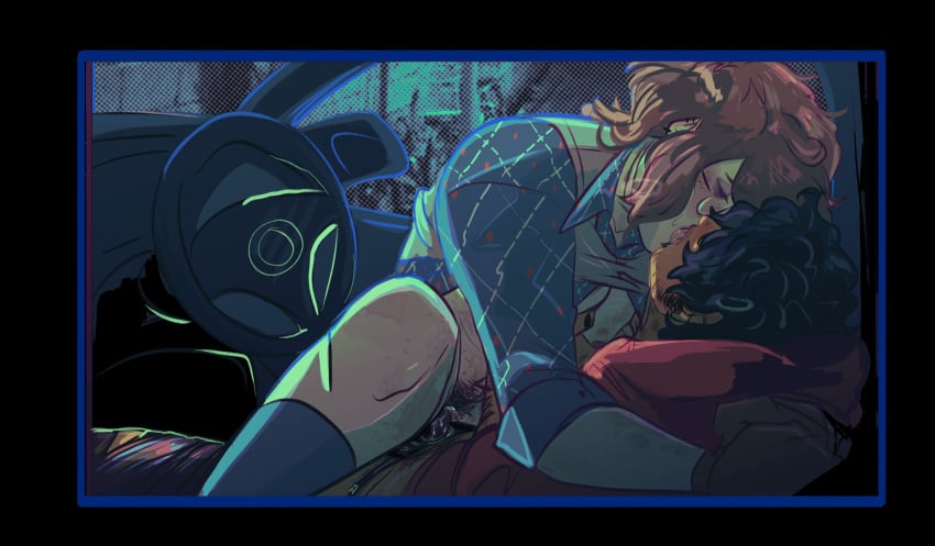 akira_kurusu car_sex cuntboy cuntboy_on_cuntboy cuntboy_with_breasts goro_akechi groping_breasts intersex joker_(persona) liveleaksakc partially_clothed pegging persona_5 persona_5_royal public_sex ren_amamiya riding_dildo self_harm_scars strap-on transmasc