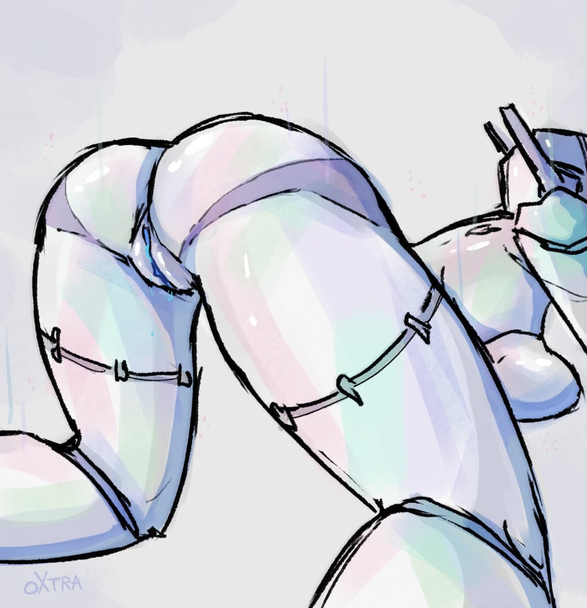 1female armor ass ass big_ass big_breasts blue_pussy breast_squish breasts earpiece faceless featureless_crotch female female_focus female_only genital_fluids headgear helmet humanoid humanoid_robot large_breasts no_clothes nude original_character oxtra pearlescent pussy pussy_juice robot robot_girl screen_face shiny_skin spread_legs thick_thighs vaginal_fluids voluptuous voluptuous_female wide_hips