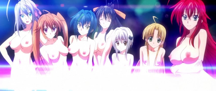 akeno_himejima asia_argento big_breasts blue_hair demon_girl high_school_dxd high_school_dxd_born koneko_toujou nekomata nude rias_gremory rossweisse screencap screenshot shidou_irina small_breasts take_your_pick tnk_(company) valkyrie xenovia_quarta