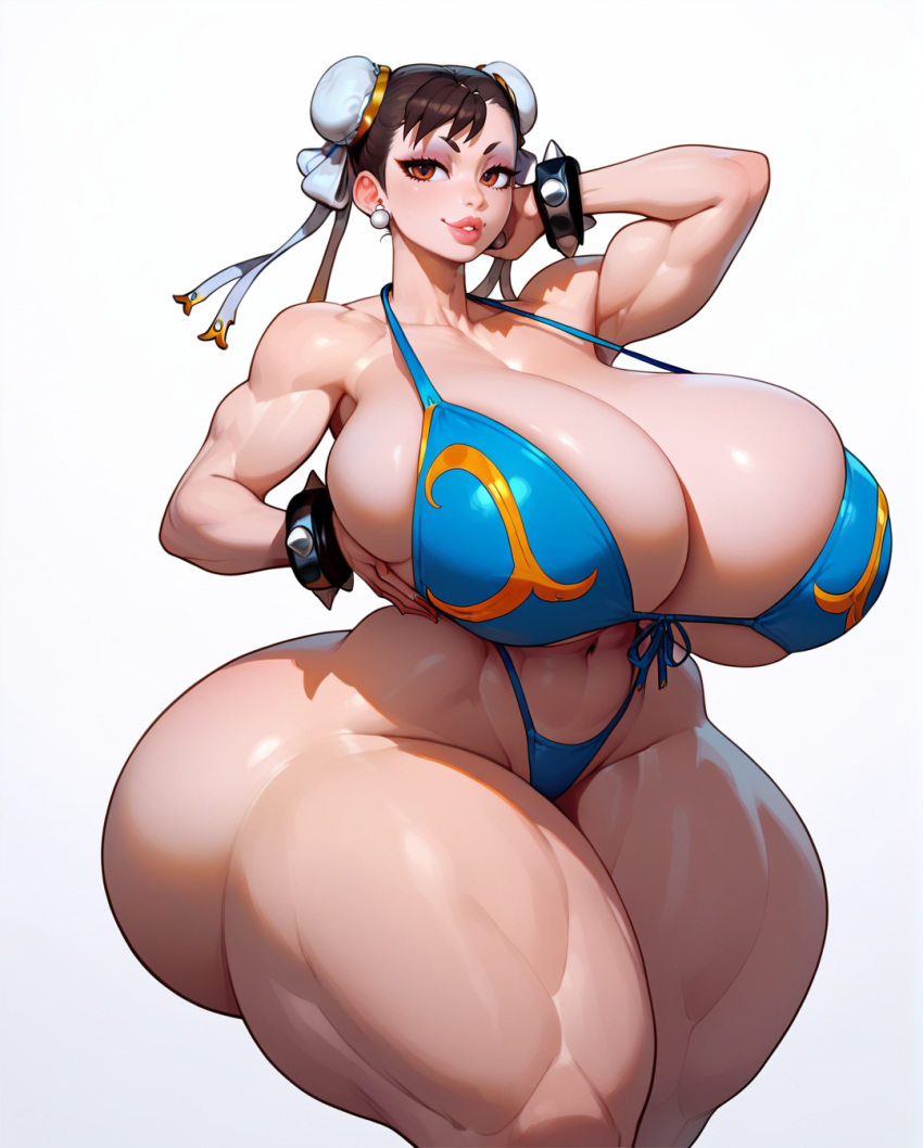 1girls ai_generated asian asian_bimbo asian_female big_ass big_breasts big_butt bikini bimbo_body breasts capcom child_bearing_hips chun-li curvaceous curvaceous_figure curvy curvy_body curvy_female curvy_figure dat_ass dumptruck_ass female female_only hourglass_figure huge_ass huge_breasts muscular muscular_female navel obedient paag pale-skinned_female pale_skin rocksolidart slanted_eyes solo solo_female street_fighter submissive submissive_female swimwear thick_thighs venus_body voluptuous voluptuous_female wide_hips