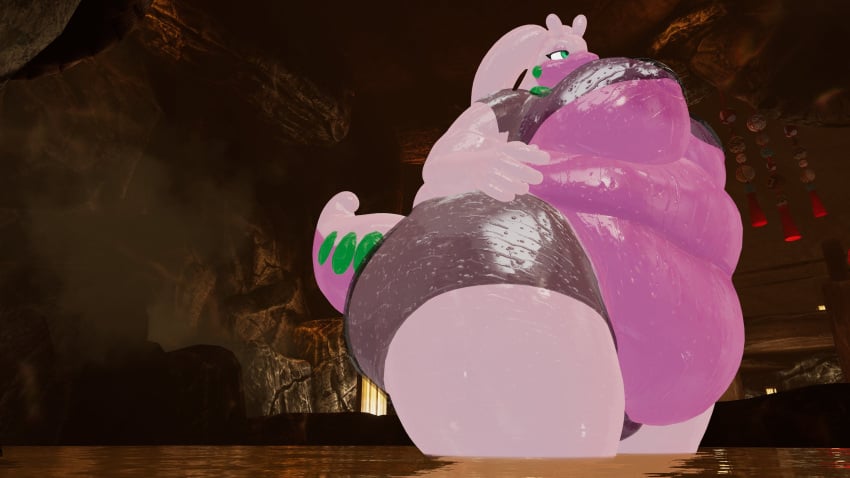 anthro bbw big_areola big_ass big_belly big_breasts big_butt big_nipples cave clothed clothing fat fat_female fat_woman goodra gooey_goober_(reptilligator) huge_ass huge_belly huge_breasts huge_butt huge_thighs obese obese_female overweight overweight_anthro overweight_female ssbbw standing tagme tail transparent_clothing underboob vrchat vrchat_avatar water wet wet_clothes