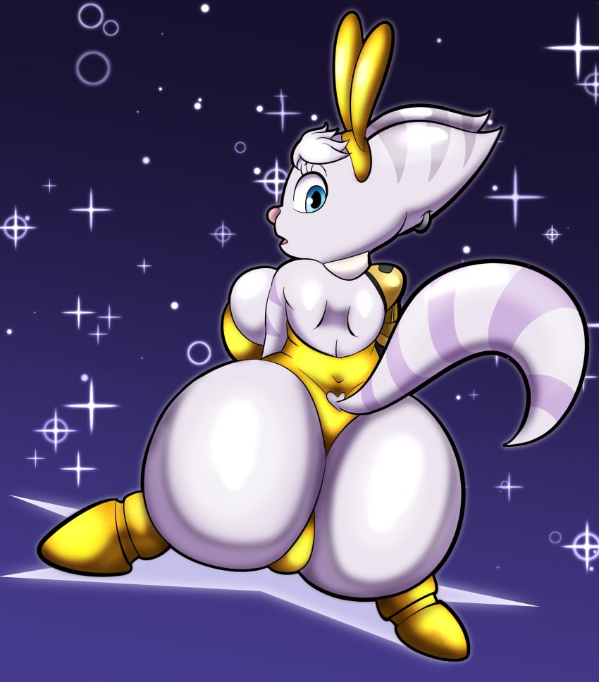 ass big_ass bunny_ears bunnysuit dat_ass easter furry heels ratchet_and_clank rivet_(ratchet_and_clank) someth1ngoranother sony_interactive_entertainment