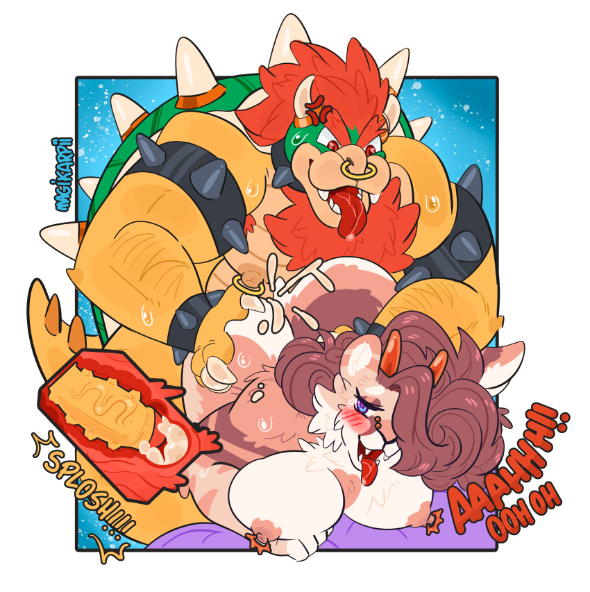 1boy 1girls absurd_res adobe_photoshop_(artwork) anal anal_sex anthro ass blush bodily_fluids bowser breasts cum digital_media_(artwork) dragon duo felid feline female female_penetrated furry furry_only genital_fluids hi_res lion magikarpii male male/female male_penetrating mammal mario_(series) mythological_creature mythological_scalie mythology nintendo nipples nude pantherine penetration scalie sex simple_background tiger vaginal_penetration xray_view