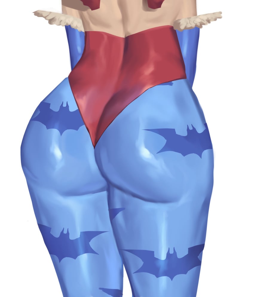 1girls ass ass_focus bats bottom_heavy bottom_view capcom darkstalkers demon from_behind legwear leporid lilith_aensland sandtraps succubus thick thick_ass thick_thighs thighs wings