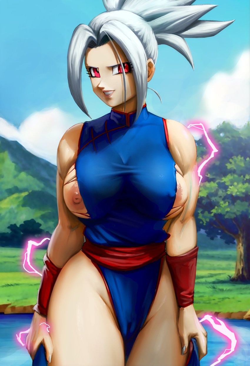 1female arm_bands beast beast_mode breast_expansion chichi chichi_beast chinese_clothes clothes_ripping dragon_ball dragon_ball_super dragon_ball_z elitenappa female muscular_female novasayajingoku