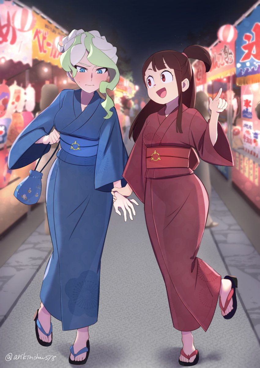 arikindows10 diakko diana_cavendish kagari_atsuko kimono little_witch_academia