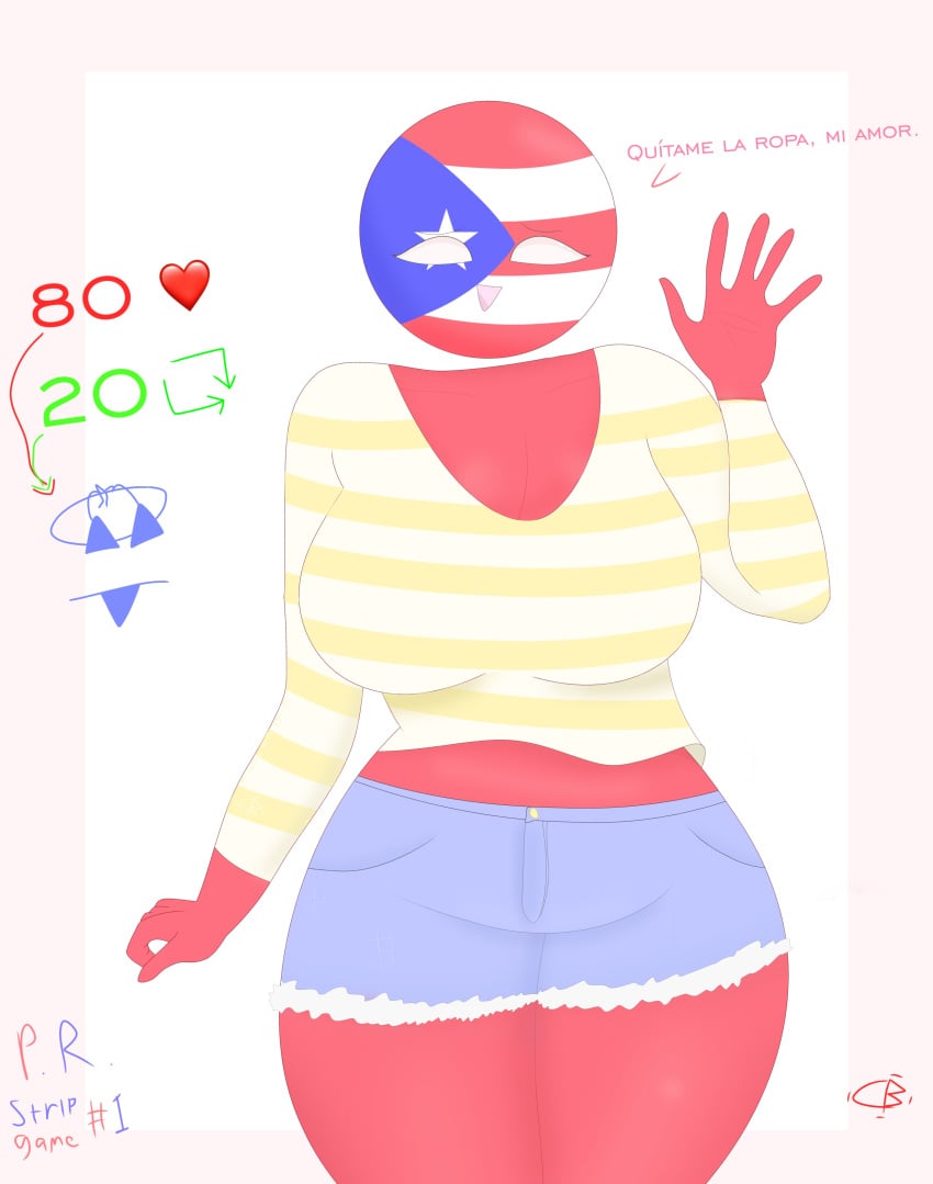 c10ckw07k countryhumans countryhumans_girl fully_clothed fully_clothed_female happy puerto puerto_rico_(countryhumans) smile strip_game text