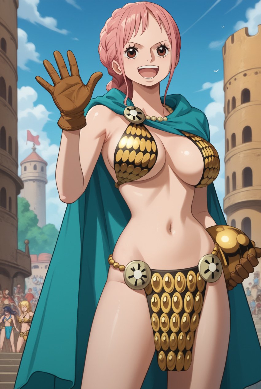 ai_generated bikini_armor breasts female female_only midriff navel one_piece rebecca_(one_piece) robinlover tagme