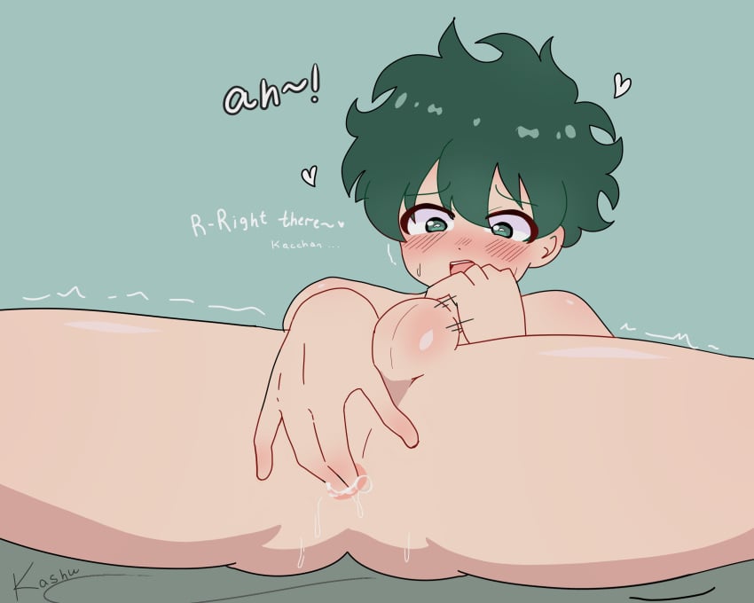 1boy 1femboy 1male anal_fingering anal_masturbation ass asshole boku_no_hero_academia deku fingering fingers freckles green_eyes green_hair handjob izuku_midoriya male_only masturbating masturbation midoriya_izuku my_hero_academia penis short_hair shounen_jump testicles