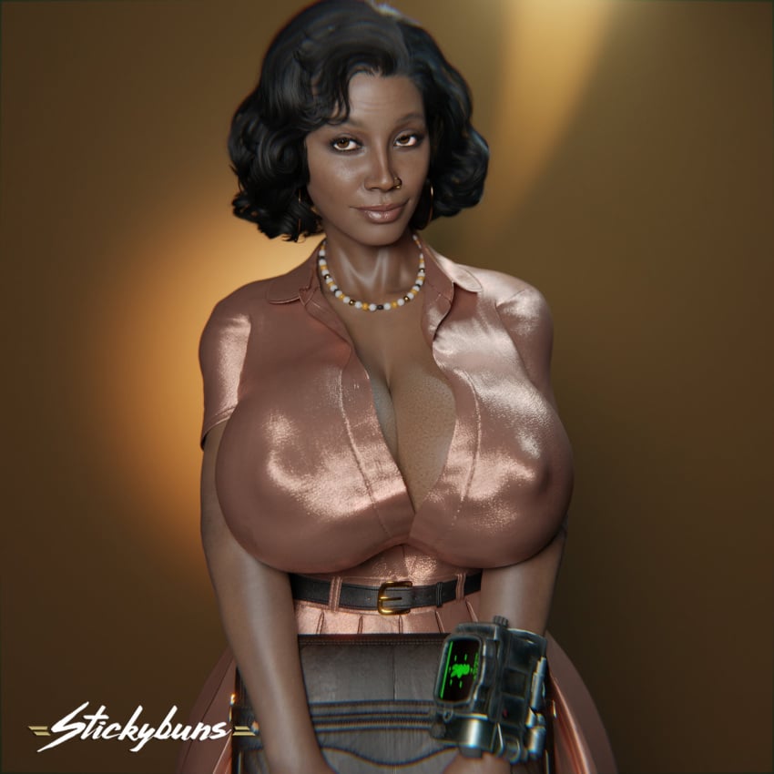 1girls 3d barb_howard big_ass big_breasts big_thighs breasts brown-skinned_female brown_body brown_skin curvaceous curvy curvy_figure dark-skinned_female dark_skin dress dumptruck_ass dumptruck_butt fallout fallout_(tv_series) fat_ass female female_only hips huge_ass huge_breasts huge_thighs large_ass large_breasts large_thighs mature mature_female pip-boy slim_waist solo solo_female stickybuns thick thick_hips thick_legs thick_thighs thighs voluptuous waist wide_ass wide_hips wide_thighs