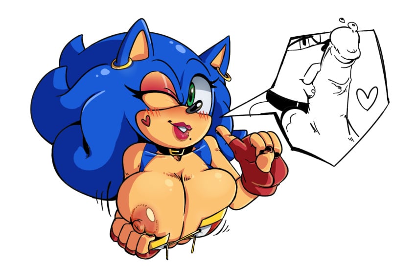 1girls areola bimbo breasts busty cleavage collar cuisine cum ear_piercing fellatio female green_eyes heart hedgehog lipstick makeup mammal missphase nipples oral penis piercing rule_63 sega sex sonic_(series) sonic_the_hedgehog sonic_the_hedgehog_(series) sonique_the_hedgehog vein veiny_penis voluptuous wink