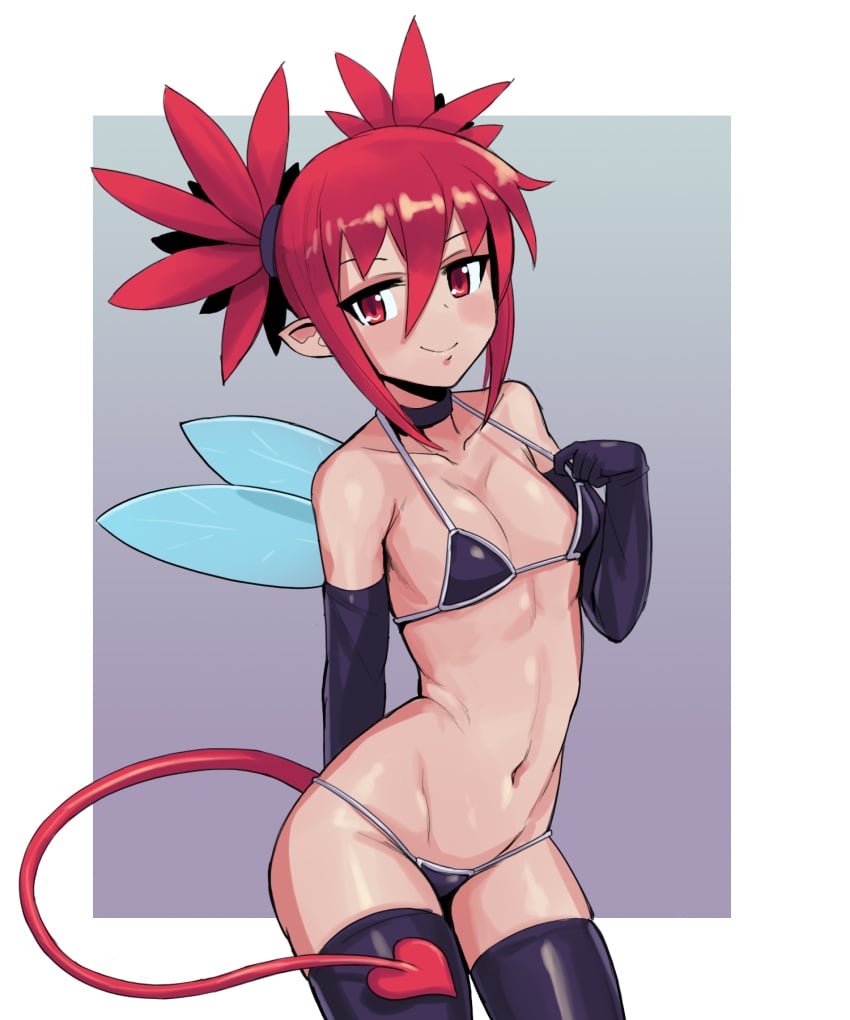 bikini bikini_bottom bikini_pull bikini_top disgaea disgaea_1 etna heart-shaped_tail nippon_ichi_software skimpy_bikini