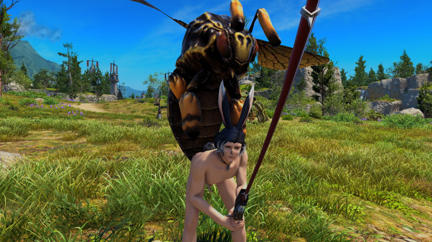 anal final_fantasy_xiv gpose(ffxiv) insects rape viera